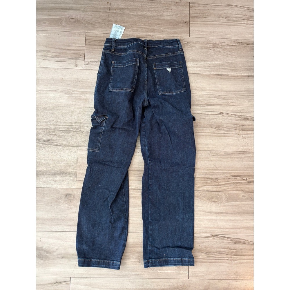 Guess Los Angeles Dark Wash Cargo Jeans Straight Leg Utility Pants 29x30 - Picture 2 of 6